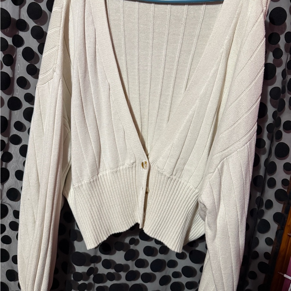 Eloquii Beige Knit Sweater